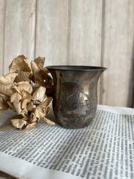 Initial French Candle in Green Tomato Leaf