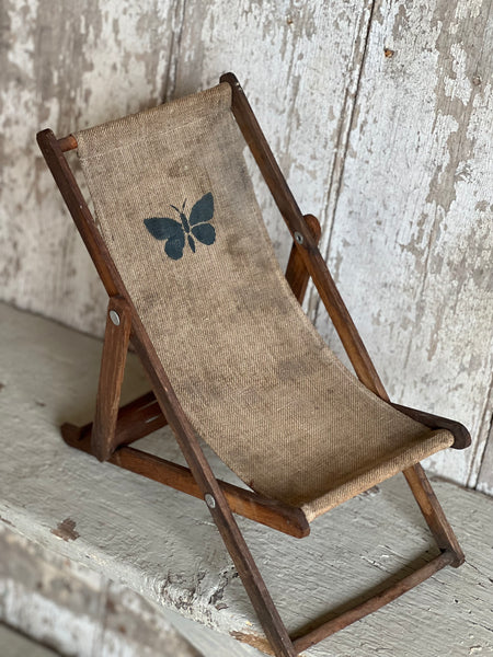 Vintage French Small Deckchair