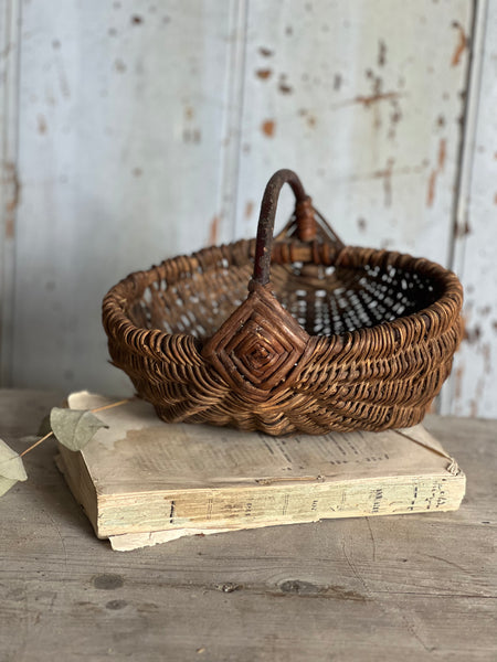 Vintage Handled Basket