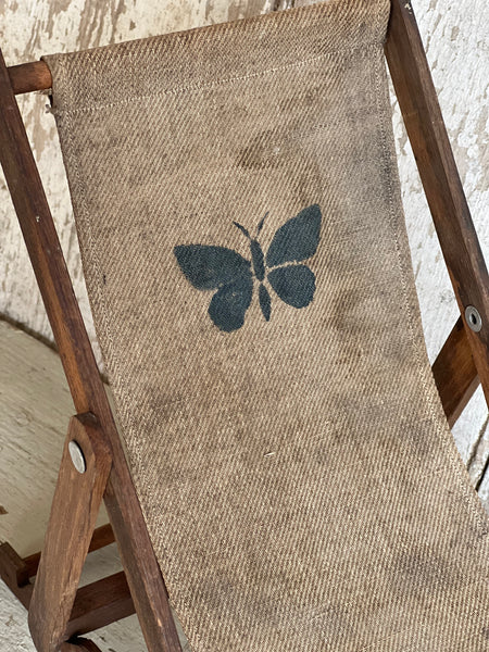 Vintage French Small Deckchair