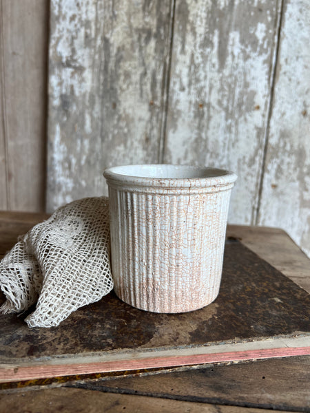 English Vintage Ribbed Maling Marmalade Jar