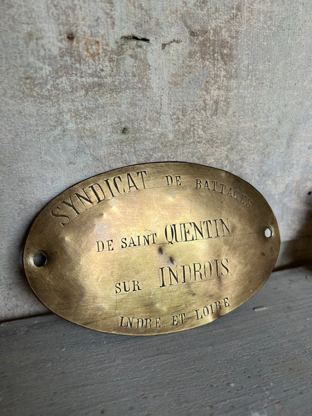 Vintage French Plaque from the Loire