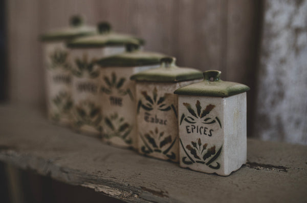 Vintage French Kitchen Cannisters