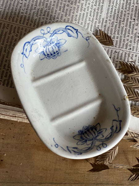 Small Vintage Transferware Soap Dish