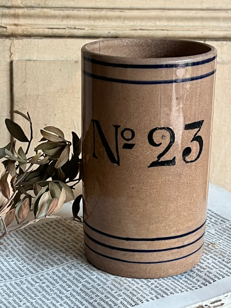 Antique Numbered Spongware Mug