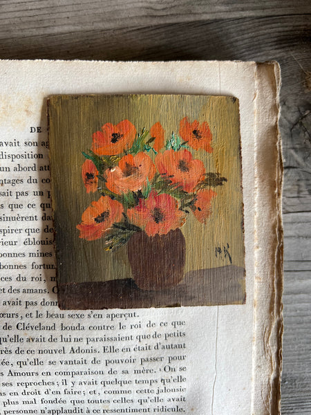 Small French Floral Oil Painting