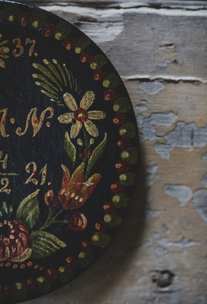 Swedish Folk Art Plaque 1921
