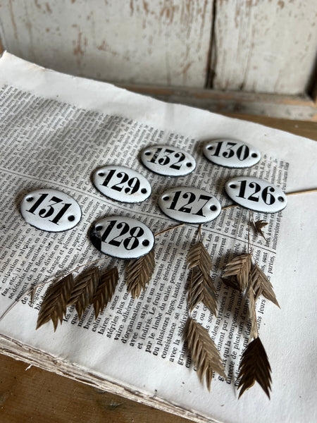 Vintage Enamel Number Discs
