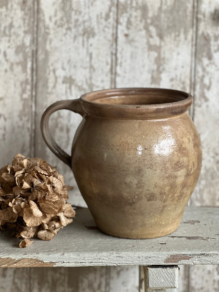 French Stoneware Handled Pot