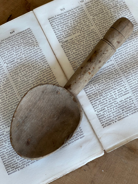 Vintage Wooden Dairy Spoon