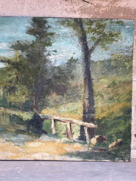 Large Landscape Tree Oil on Board