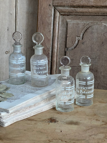 Vintage French Chemist Bottles