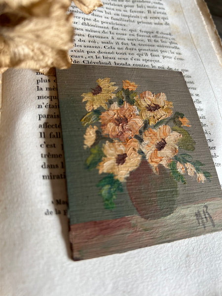 Small French Floral Oil Painting