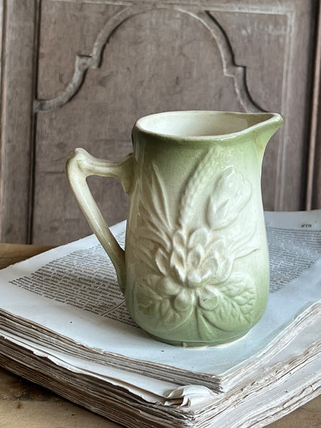 Small French Vintage Gorgeous Barbotine Jug