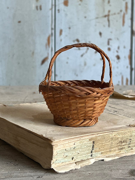Miniature Vintage Handled Basket
