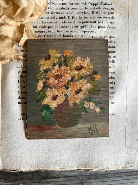 Small French Floral Oil Painting