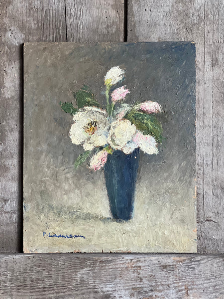 Floral Oil Painting on Board