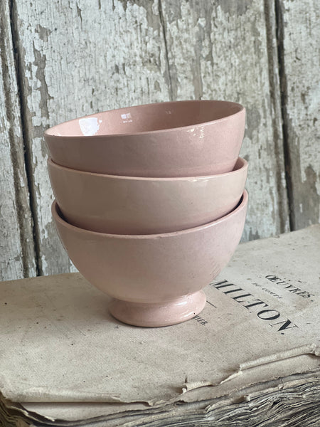 Pink French Cafe au Lait bowls