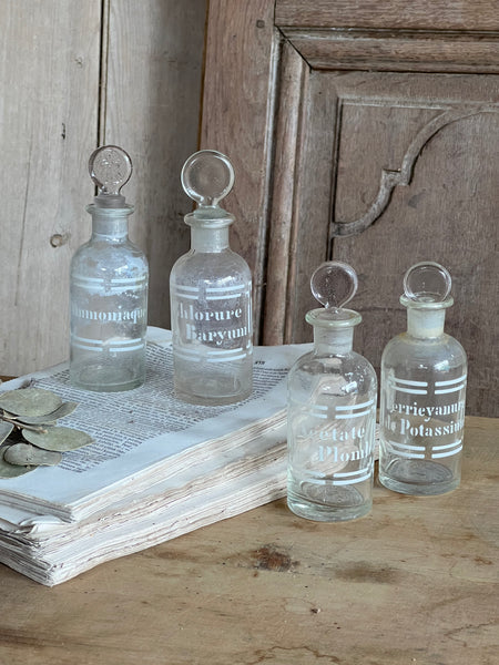 Vintage French Chemist Bottles