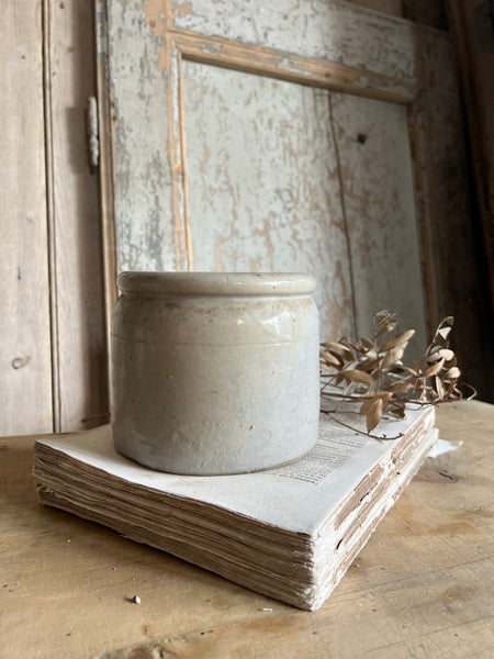Vintage Simple French Stoneware Pot