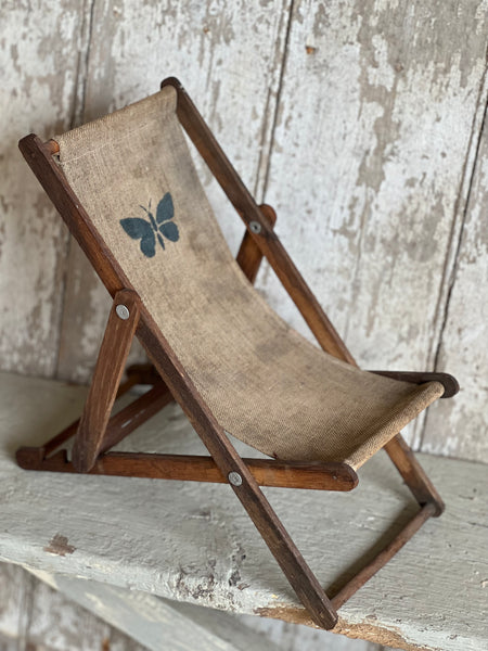Vintage French Small Deckchair