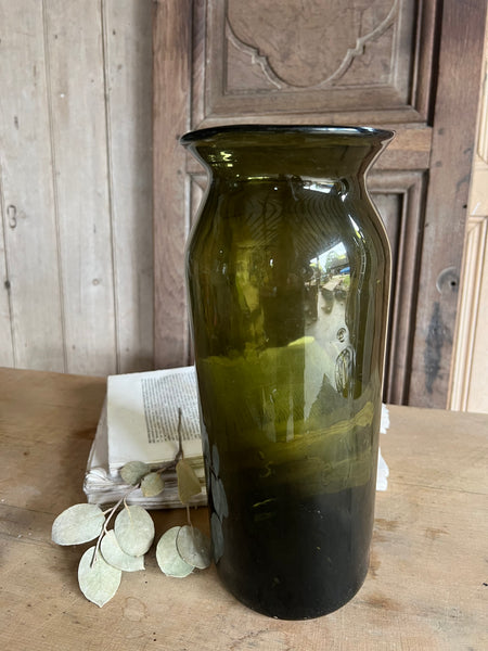Stunning Green French Vintage Truffle Jar