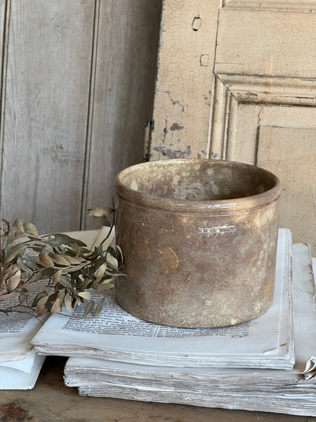 Vintage Worn French Confiture Pot