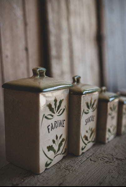 Vintage French Kitchen Cannisters
