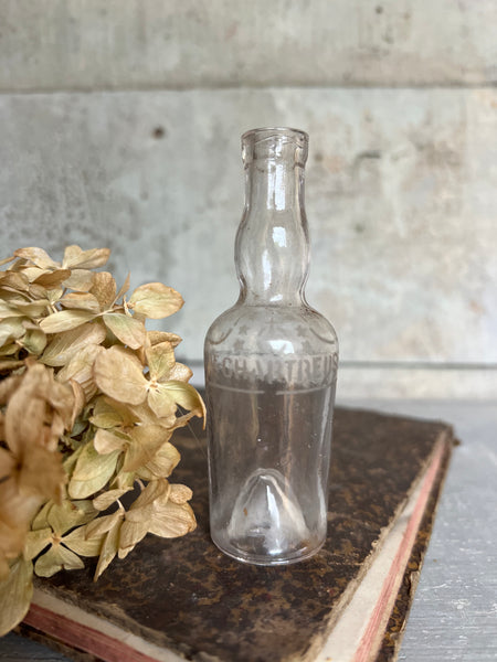 Small Vintage Etched French Bottle
