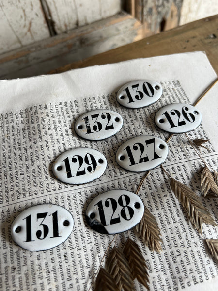 Vintage Enamel Number Discs