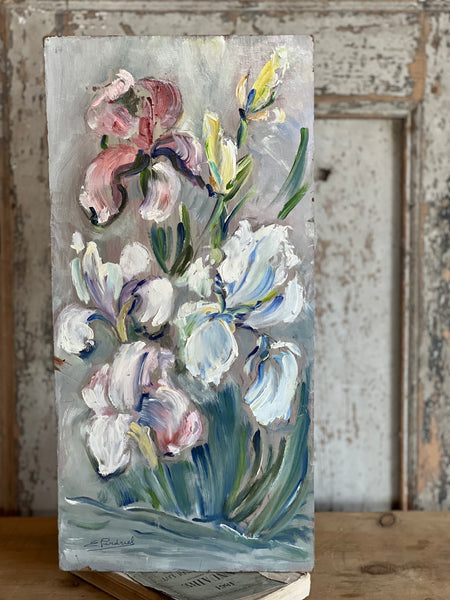 Floral Oil Painting on Board