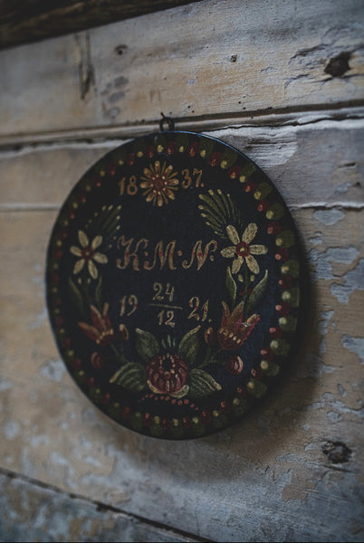 Swedish Folk Art Plaque 1921