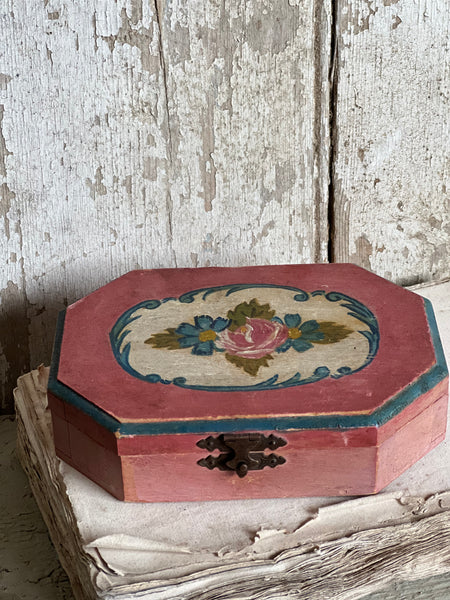 French Painted Blue Box