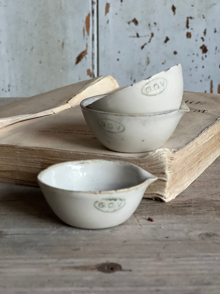 Collection of three small French Crucible Bowl