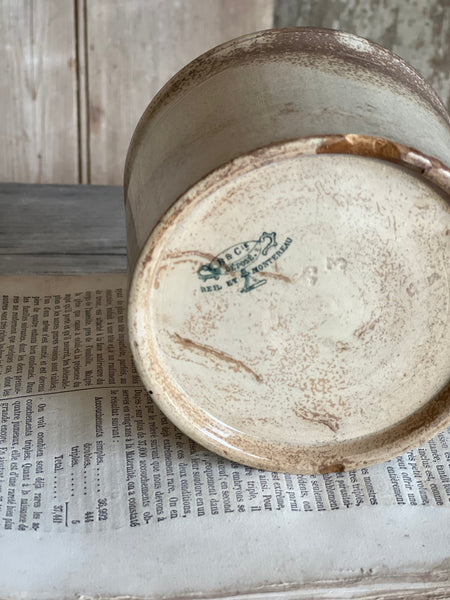 Small French Creil Et Montereau Antique Pot