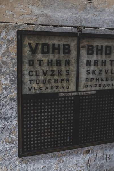 Antique Eye Chart