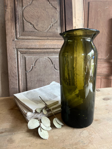 Stunning Green French Vintage Truffle Jar