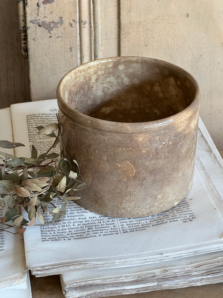 Vintage Worn French Confiture Pot