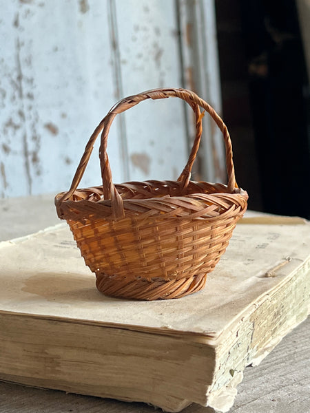Miniature Vintage Handled Basket