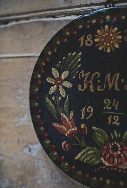 Swedish Folk Art Plaque 1921