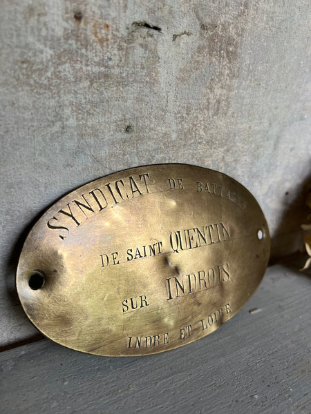 Vintage French Plaque from the Loire