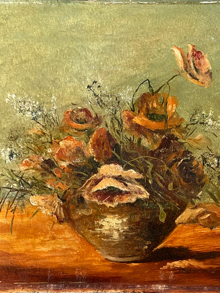 Beautiful Vintage Floral on Board