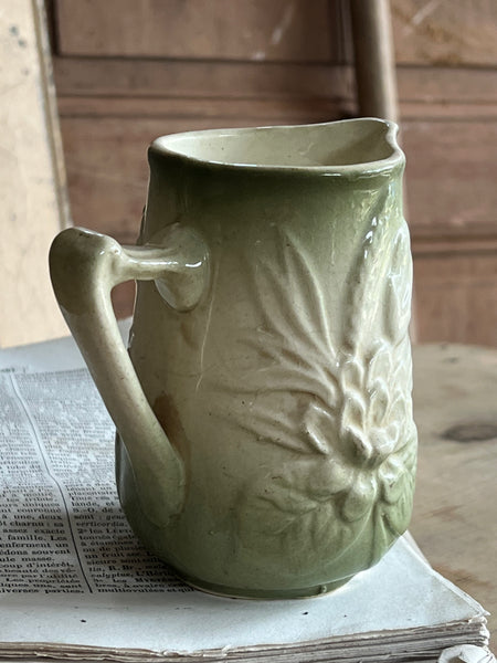 Small French Vintage Gorgeous Barbotine Jug
