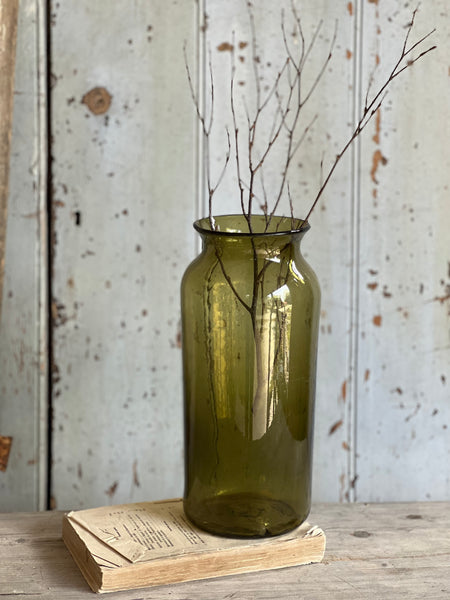 Stunning Green French Vintage Truffle Jar
