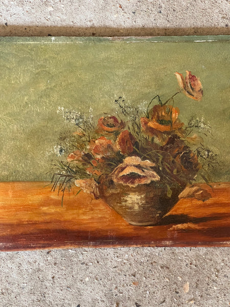 Beautiful Vintage Floral on Board