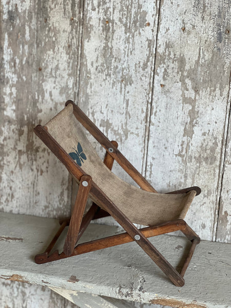Vintage French Small Deckchair