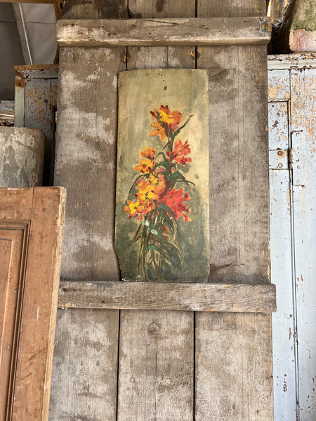 Beautiful Vintage Floral on Board