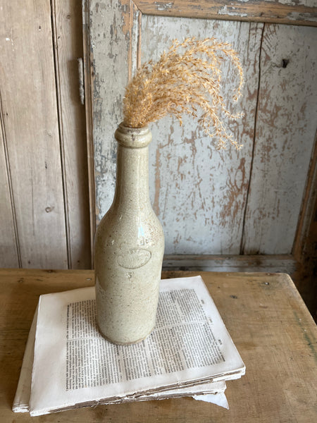 French Vintage Stoneware Bottle