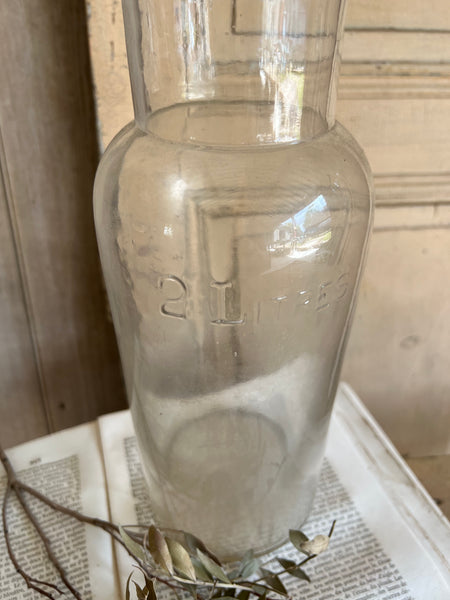 Vintage 2 Litre Glass Bottle