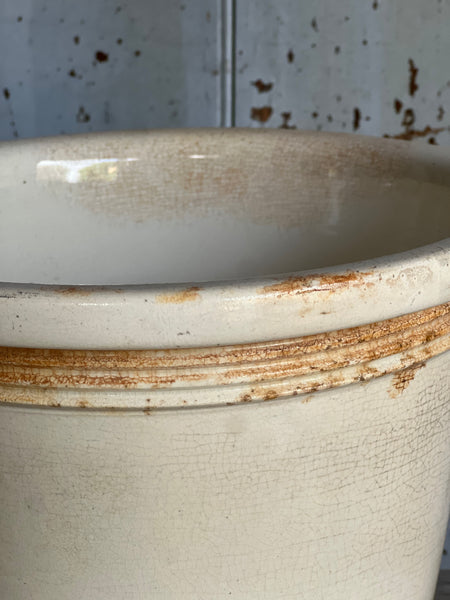 Large Antique Crazed Pot